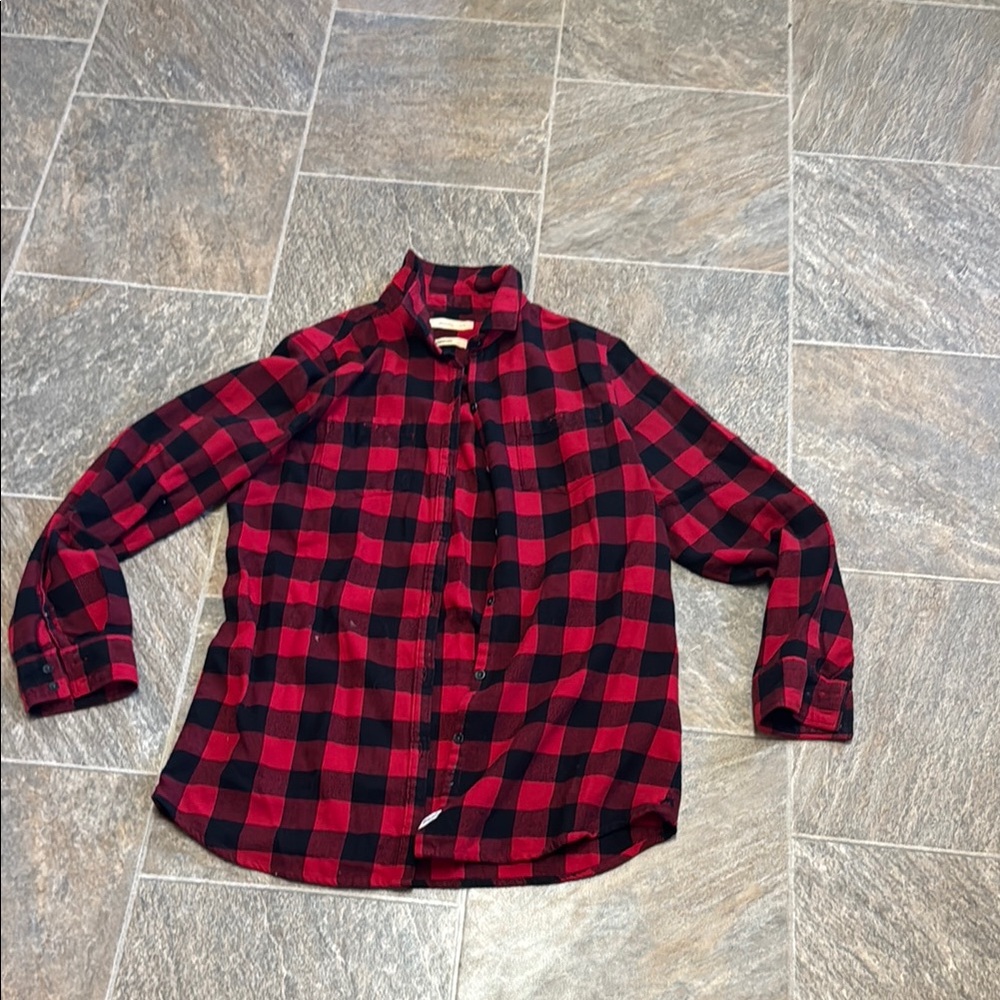 Red and Black Plaid Shirt